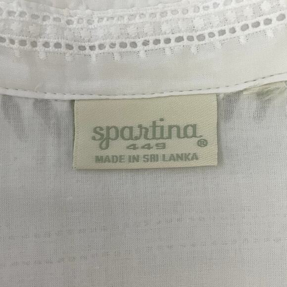 Spartina 449 Eliza Eyelet Sleeveless Shirt Dress Size Large Timeless - Picture 12 of 13